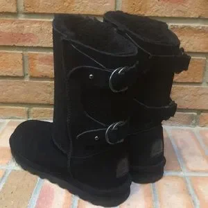 Bearpaw Discount Bearpaw Clara Black Clearance Bearpaw Boots Clara